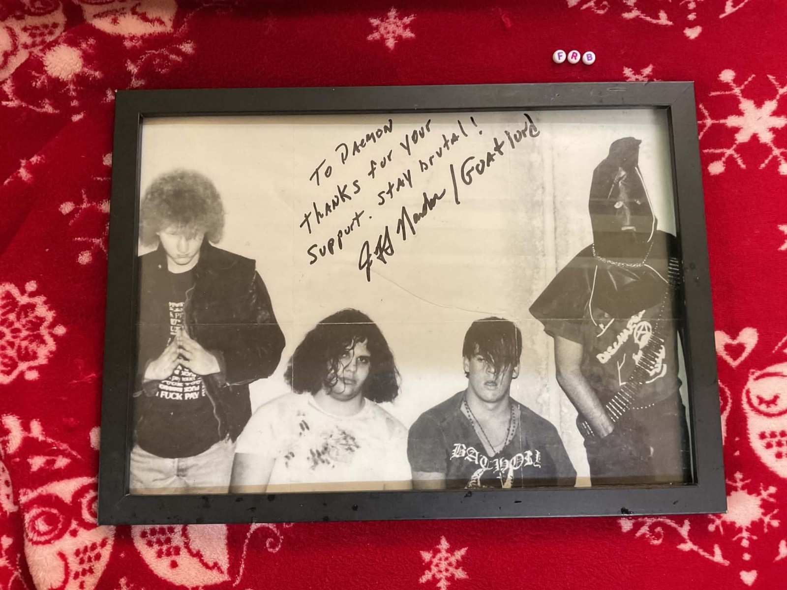 Vintage GOATLORD Hand Signed Framed A4 Picture