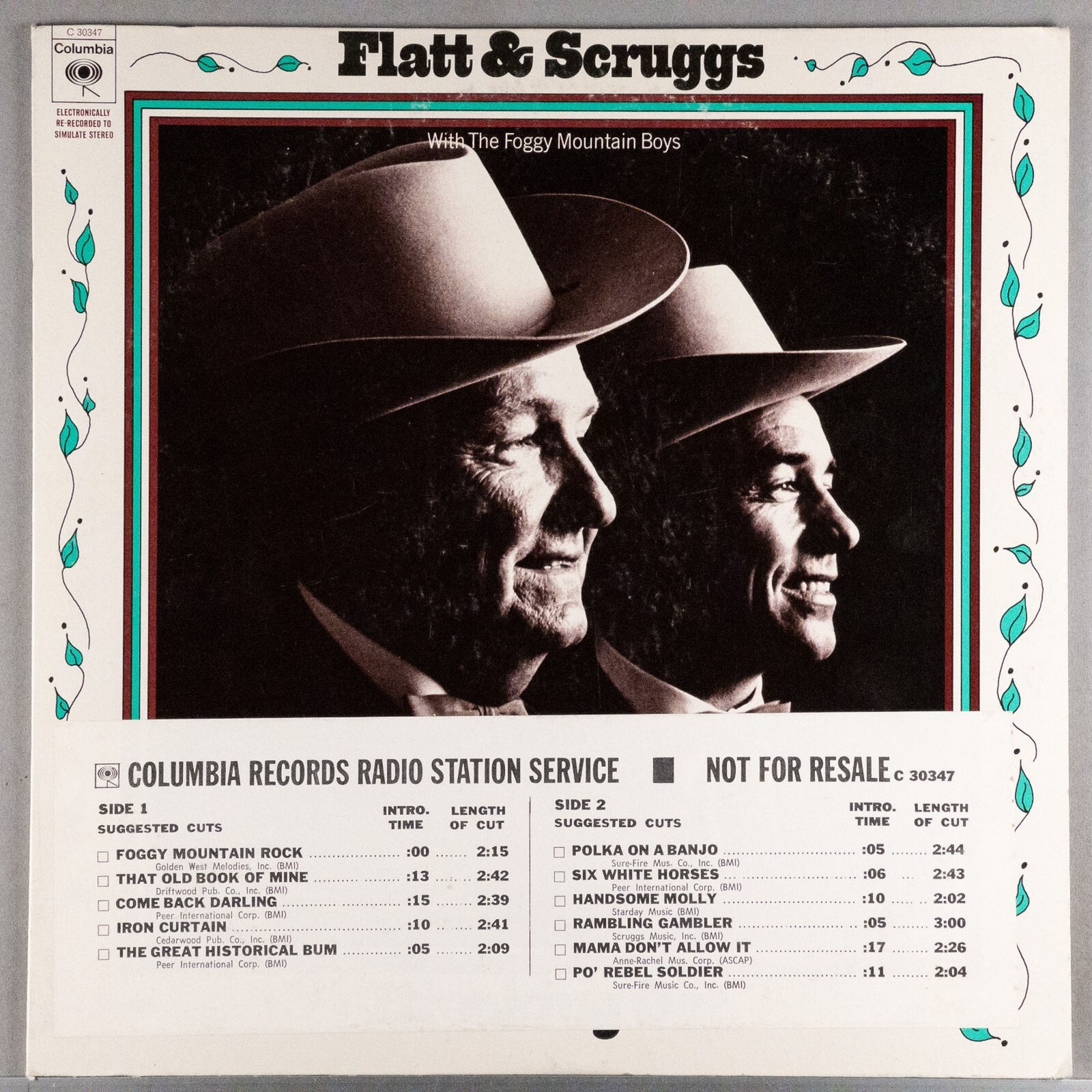 FLATT & SCRUGGS Breaking Out 1970 LP Vinyl Record Album : EX/VG+ C 30347