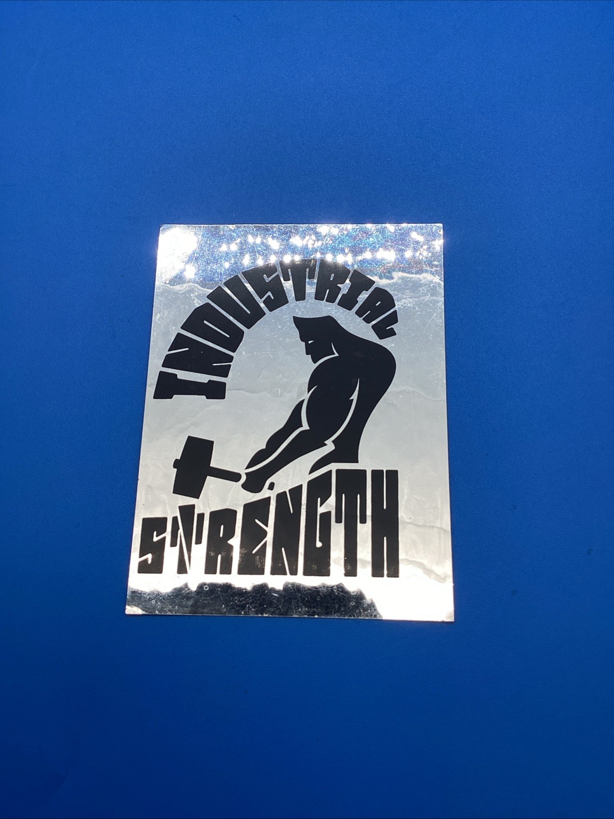 Vintage Industrial Strength Records Chrome Sticker Lenny Dee Hard-Core Techno