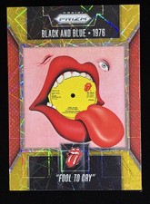RARE 2025 Prizm Rolling Stones Fool To Cry Artwork Gold Confetti Prizm 08 /10 picture