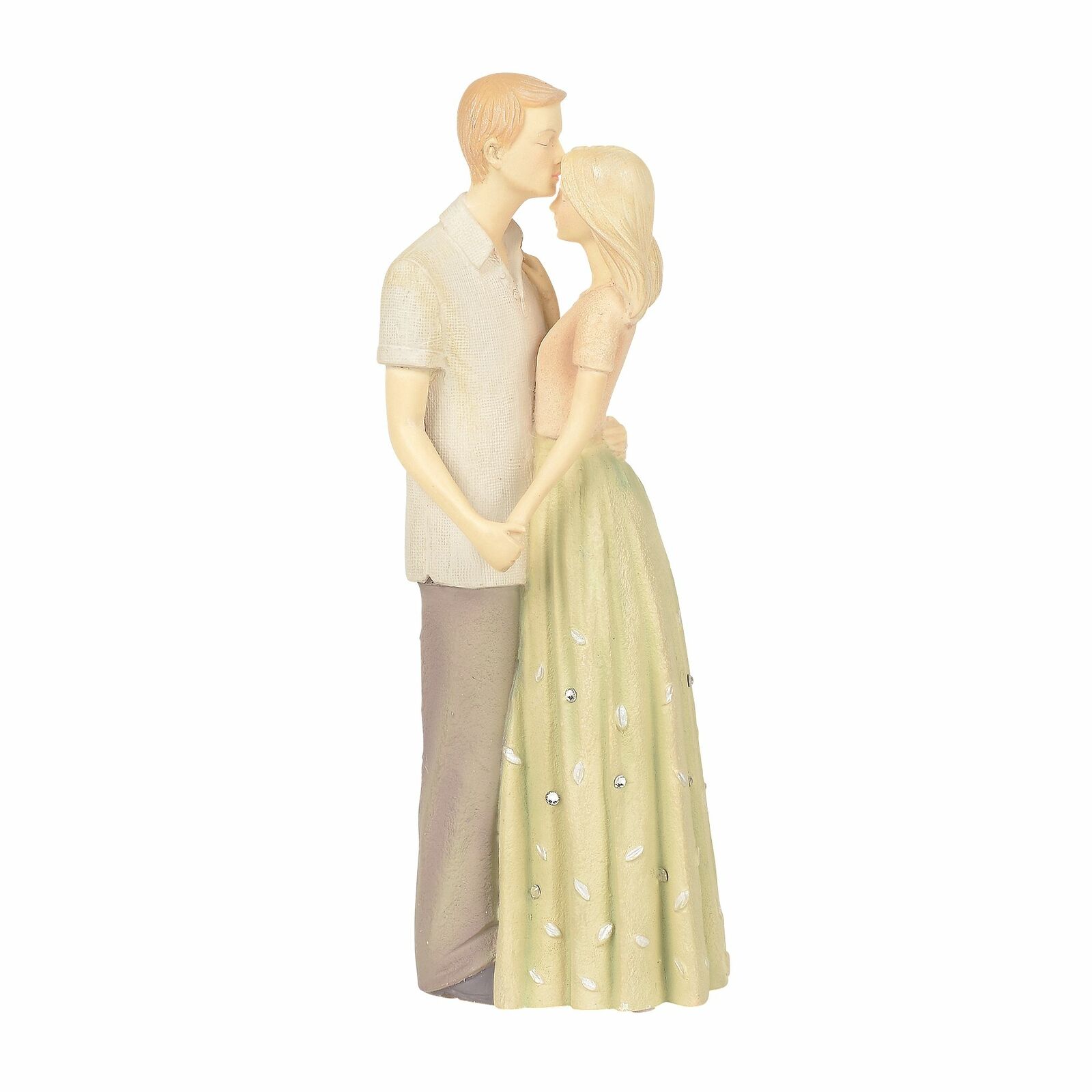 Enesco Foundations Sealed with a Kiss Couple Embracing Figurine 5.5 Inch