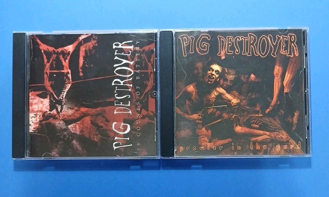 Pig Destroyer 2 Cd Lot 38 Counts Of Battery & Prowler In The Yard