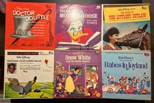 Disneyland Records 6 X LP Disney Record Lot Snow White Babes In Toyland Books picture