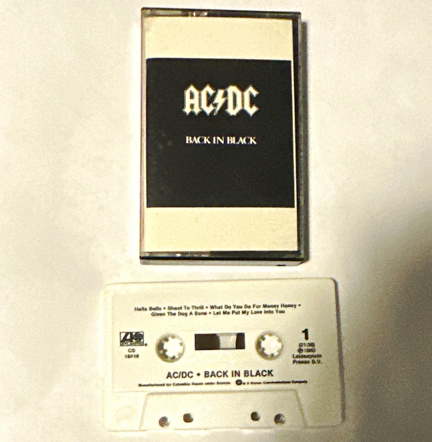 AC/DC Back in Black Cassette Album Atlantic 1980 CS 16018 Jewel Case TESTED