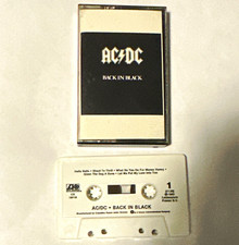 AC/DC Back in Black Cassette Album Atlantic 1980 CS 16018 Jewel Case TESTED picture