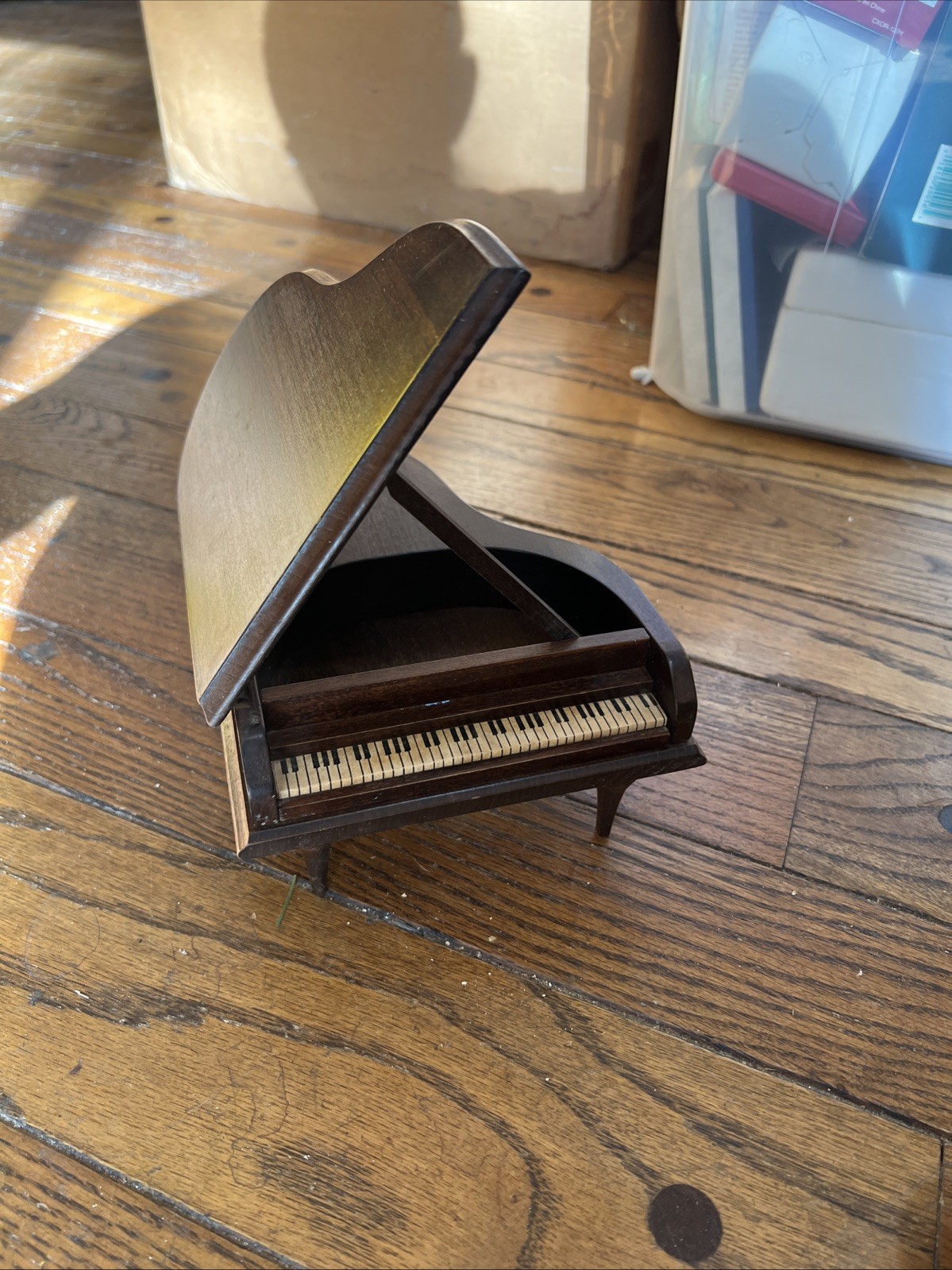 Vintage Reuge Swiss Music Box Miniature Grand Piano The Magic Flute  WORKS