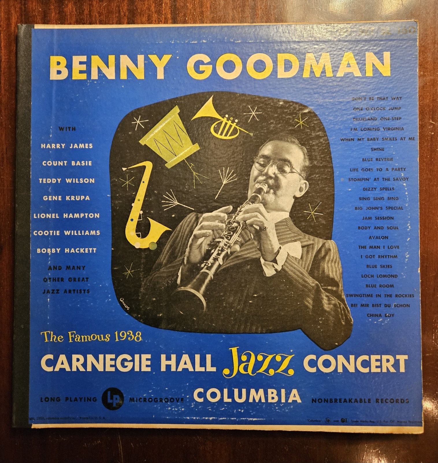 Benny Goodman - 1938 Carnegie Hall Jazz 1st Press 1950 RARE with radio script