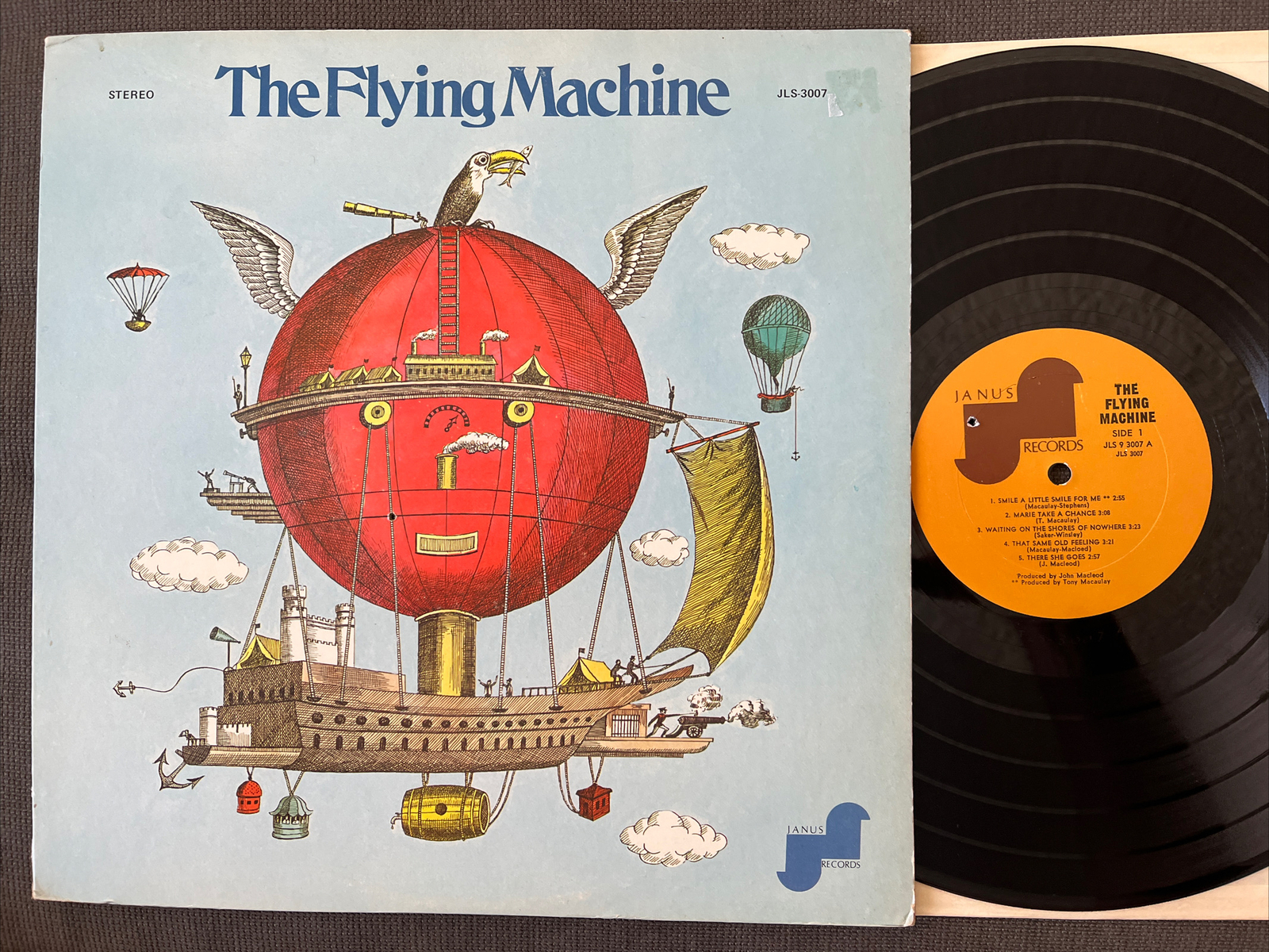THE FLYING MACHINE s/t self titled JANUS RECORDS JLS 3007 1969 original vinyl lp