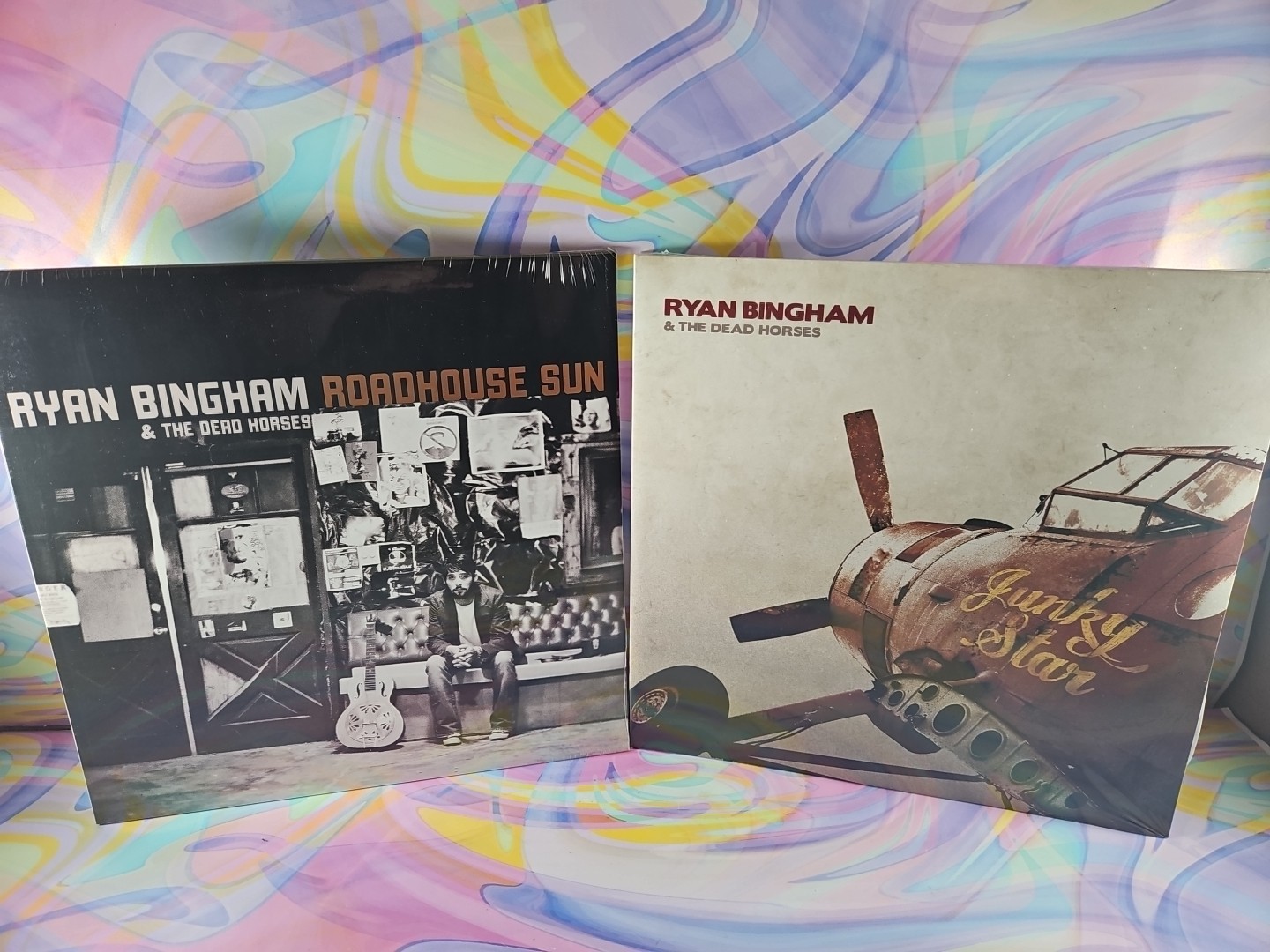 Lot of 2 Ryan Bingham Records (New): Junky Star, Roadhouse Sun