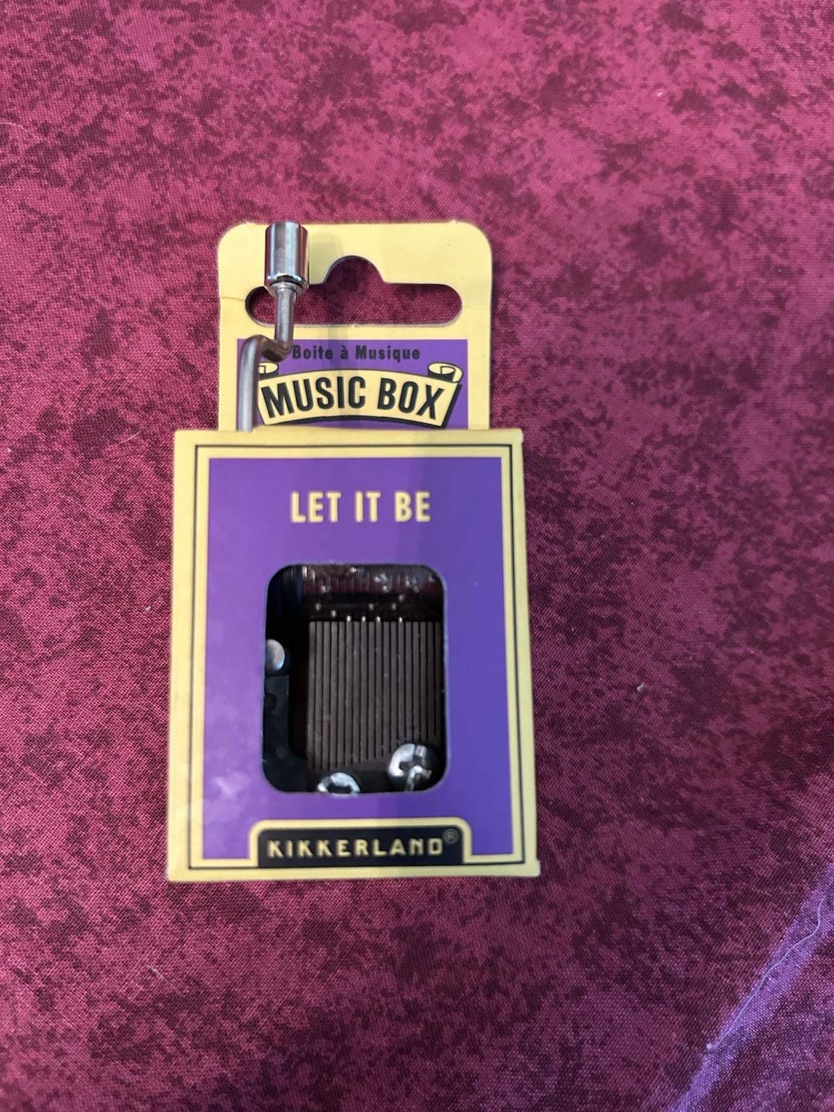 Kikkerland (Let It Be) Original Hand Crank Mini Music Box Wind-up with Box
