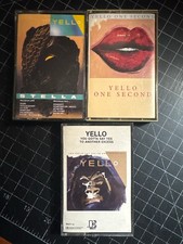 Yello 3 Cassette Lot Stella One Second You Gotta Say Yes 80s Synth Pop Oh Yeah picture
