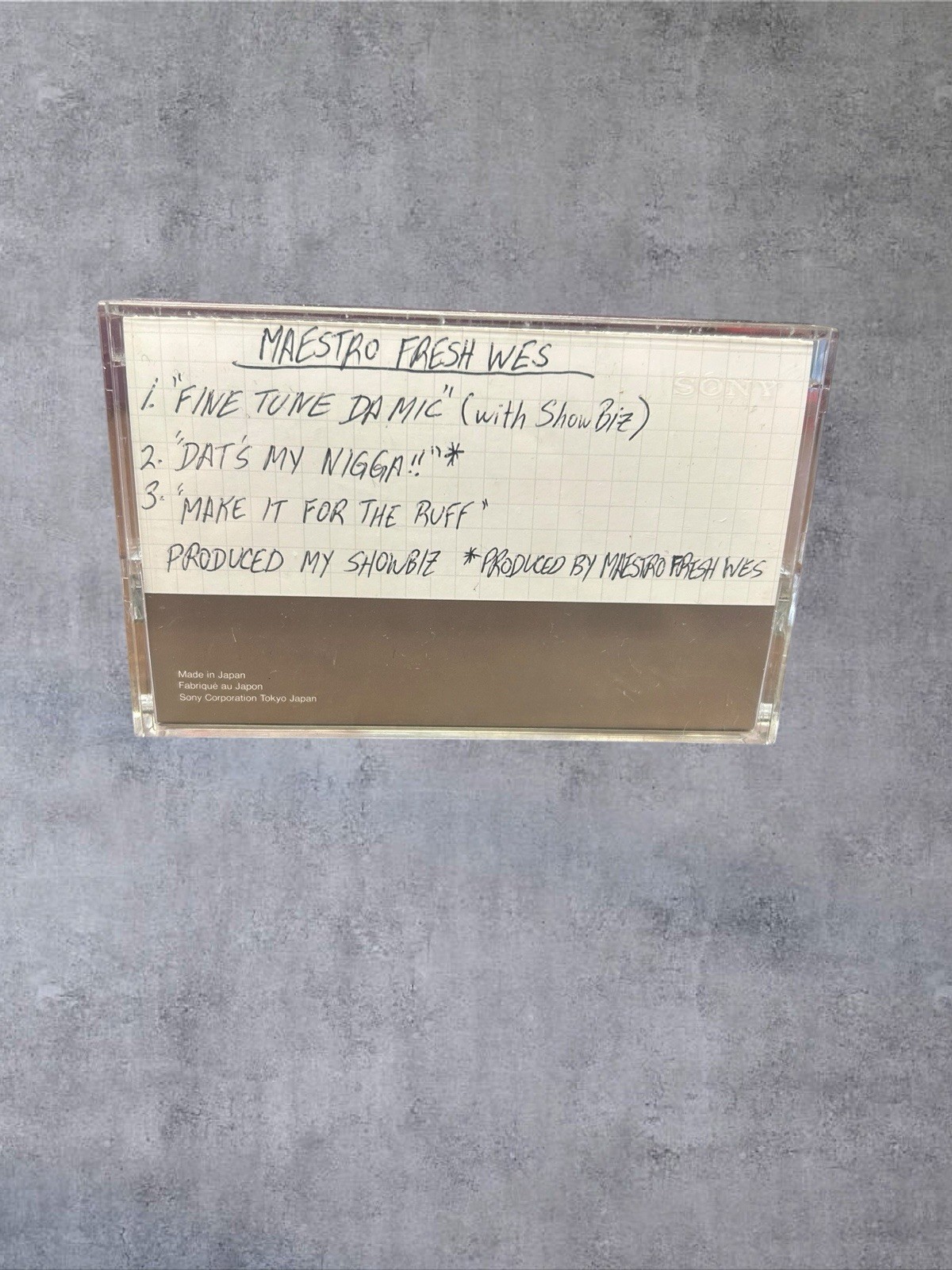 Maestro Fresh Wes 1993 Promo Cassette Showbiz Fine Tune Da Mic Hip Hop Rare