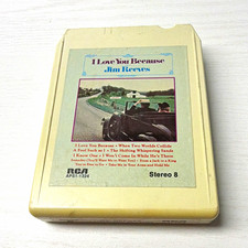 RCA Stereo 8-Track Cartridge Jim Reeves I Love You Because 1976 APS1-1224 picture