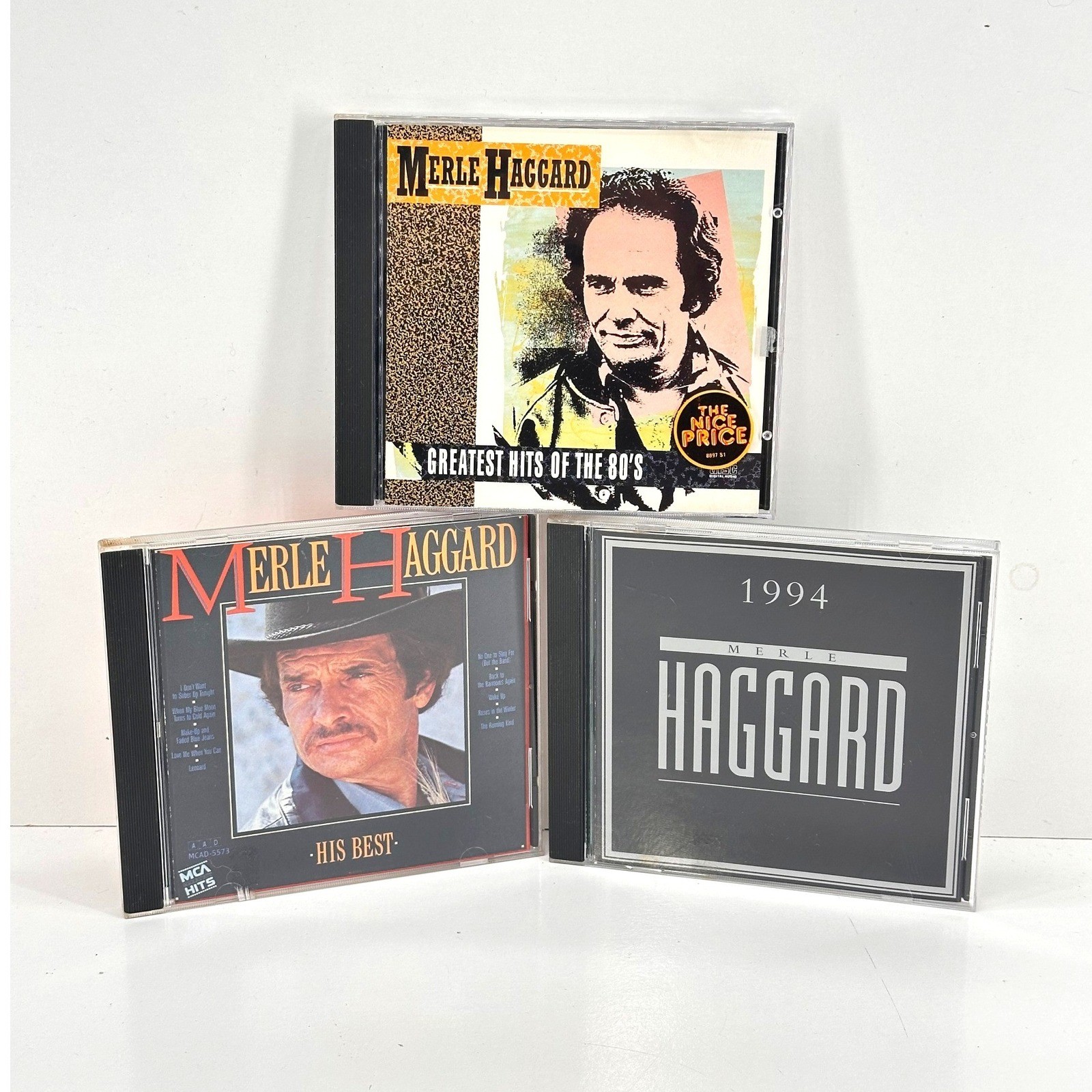 Merle Haggard 3 CD Lot His Best Greatest Hits of the 80s 1994 Country Music