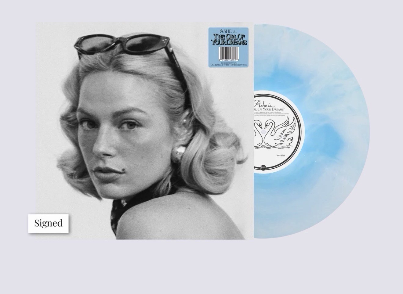 Ashe The Girl Of Your Dreams Vinyl Signed  Blue & White Swirled LP Presale 10/16