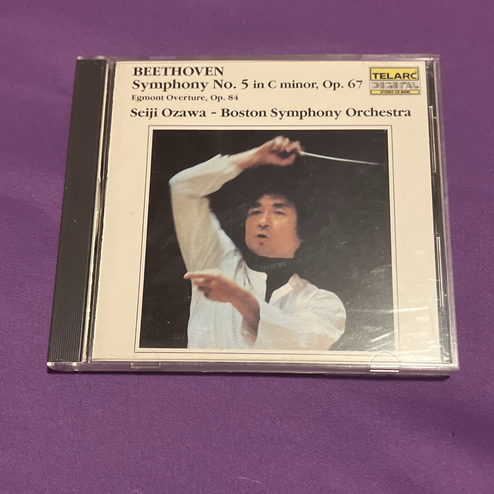 Telarc Beethoven Symphony No. 5/Egmont Overture Ozawa/BSO CD-80060
