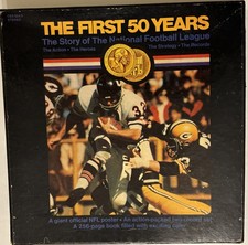 First 50 Years The Story of The National Football League NFL 2xLP Box Set Vtg picture