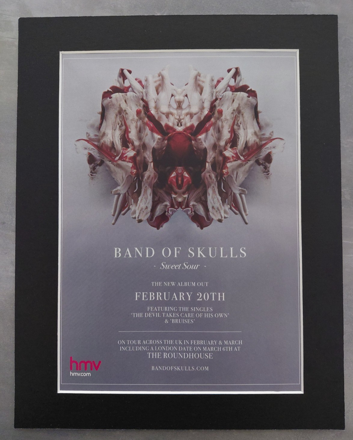 Band Of Skulls Sweet Sour Promo Original Album Advert Mounted 14x11
