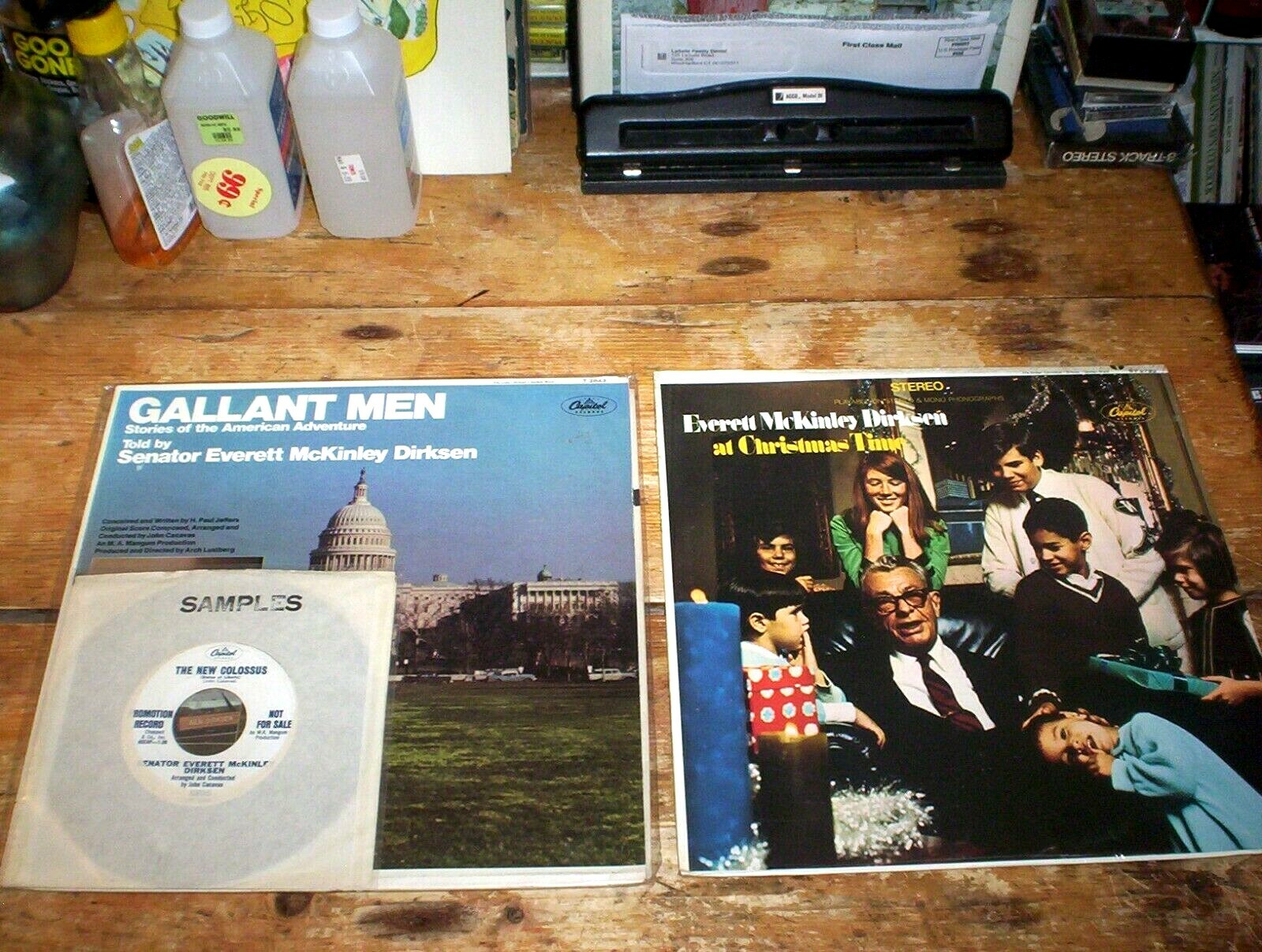 SENATOR EVERETT McKINLEY DIRKSEN ( 2 ) LP lot: GALLANT MEN / CHRISTMAS sealed LP