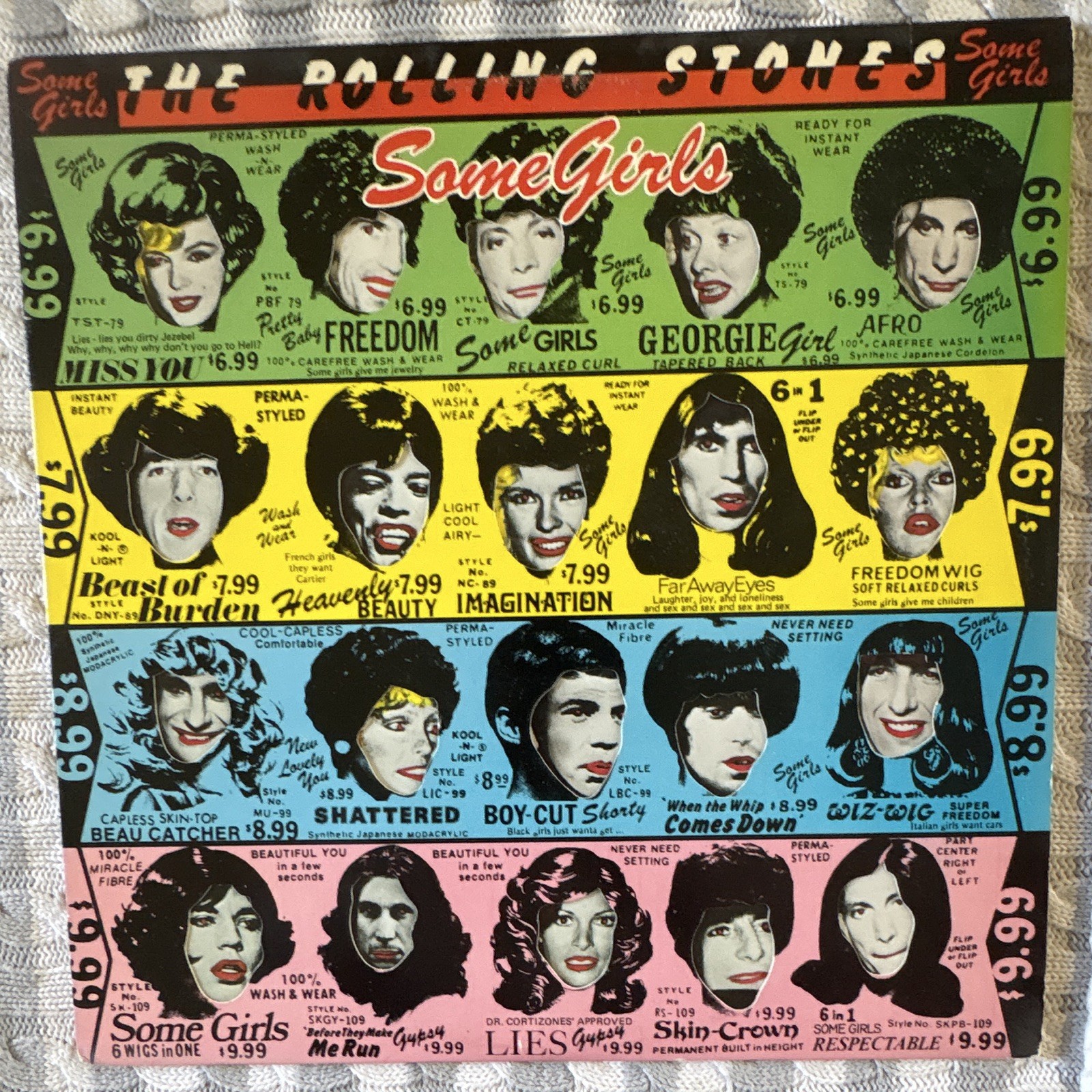 THE ROLLING STONES “SOME GIRLS” LP (1978) ORIGINAL 1st PRESS BANNED CELEB COVER