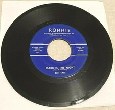 Ben Tate - Dark Is the Night/Our Heaven 45 Ronnie song poems VG picture