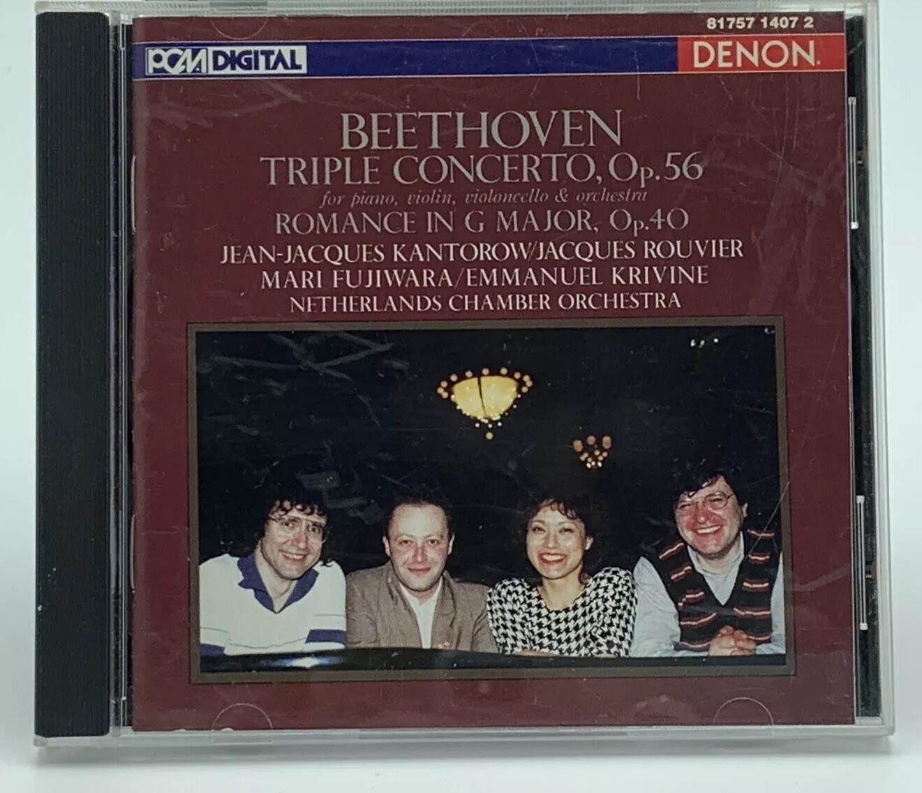 Beethoven Triple Concerto Op 56 Kantorow/Rouvier/Fujiwara CD 1987 Denon
