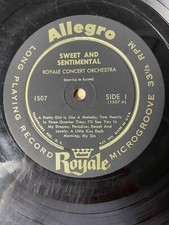 RARE Royale Concert Orchestra – Sweet And Sentimental LP 1952 small chip picture