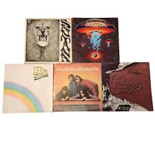 5 Vtg Vinyl Record Albums Santana, Chicago, Boston And More All Untested picture