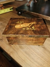 Vintage REUGE Swiss Music Movement Box ~ Italian Inlaid Wooden Box ~ Feelings picture