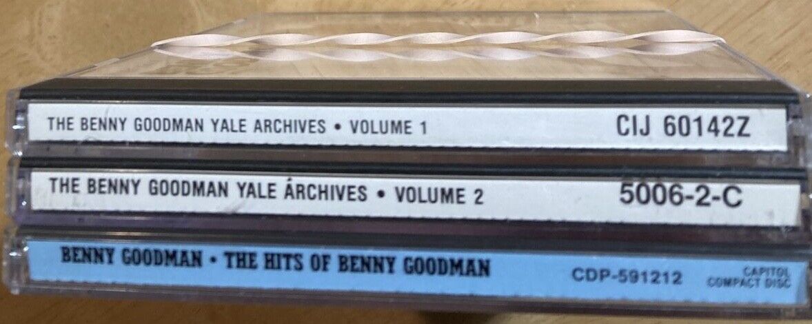 Benny Goodman lot of 3 CDs, Vol. 1 and 2 from Yale Univ. + Hits             #461