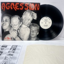 Agression Self Titled LP Vinyl 1985 MLP33736 1ST Press Hardcore Punk EX / EX picture