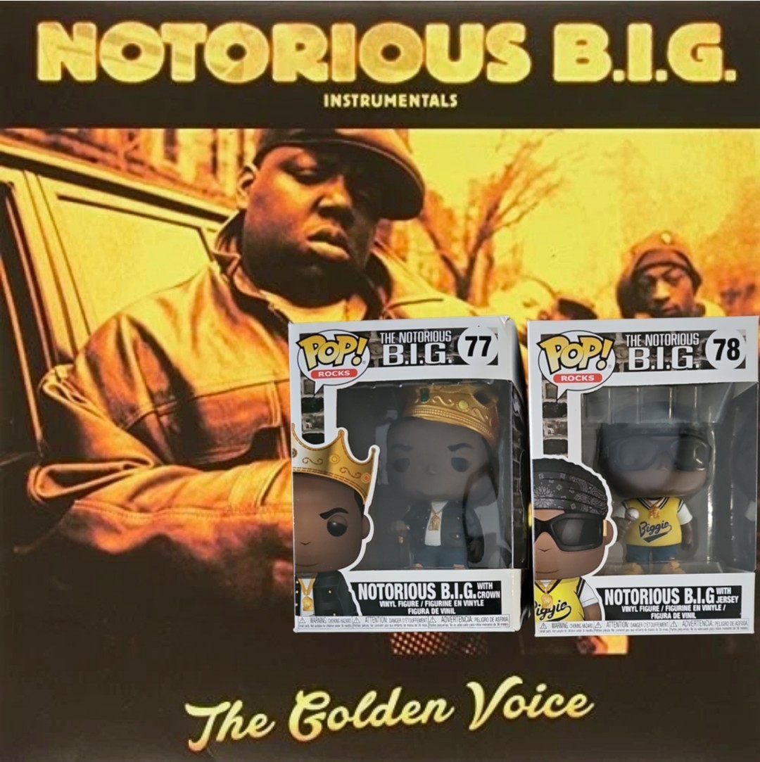 Notorious B.I.G.-The Golden Voice & Funko Pops 77&78  includes 6 Acapellas 