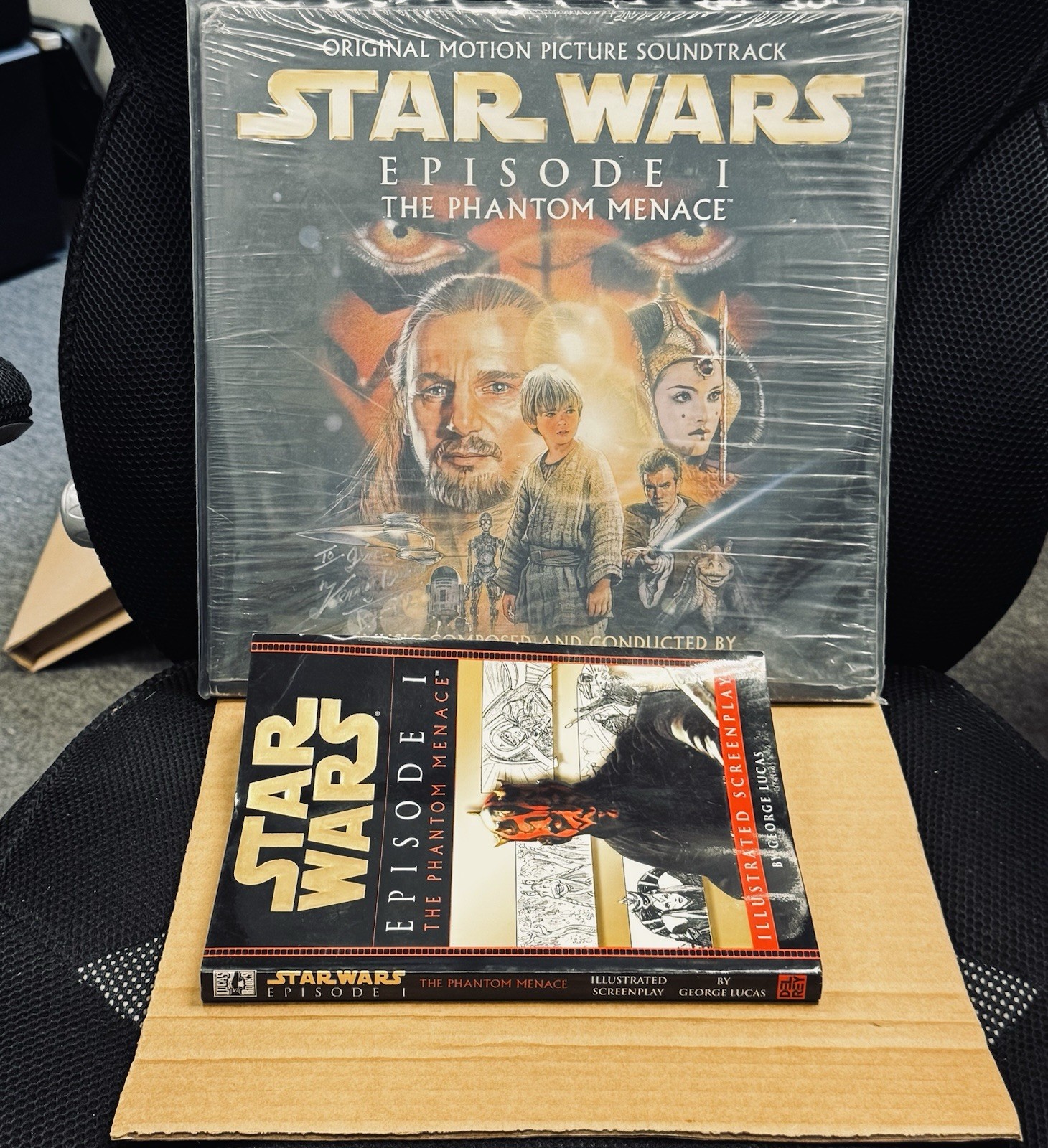 Star Wars The Phantom Menace OMP Soundtrack SIGNED KENNY BAKER W/Free Book