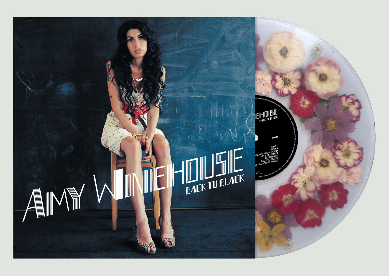 AMY WINEHOUSE - Back To Black 20th Anniversary Flower Filled Vinyl LP PRESALE