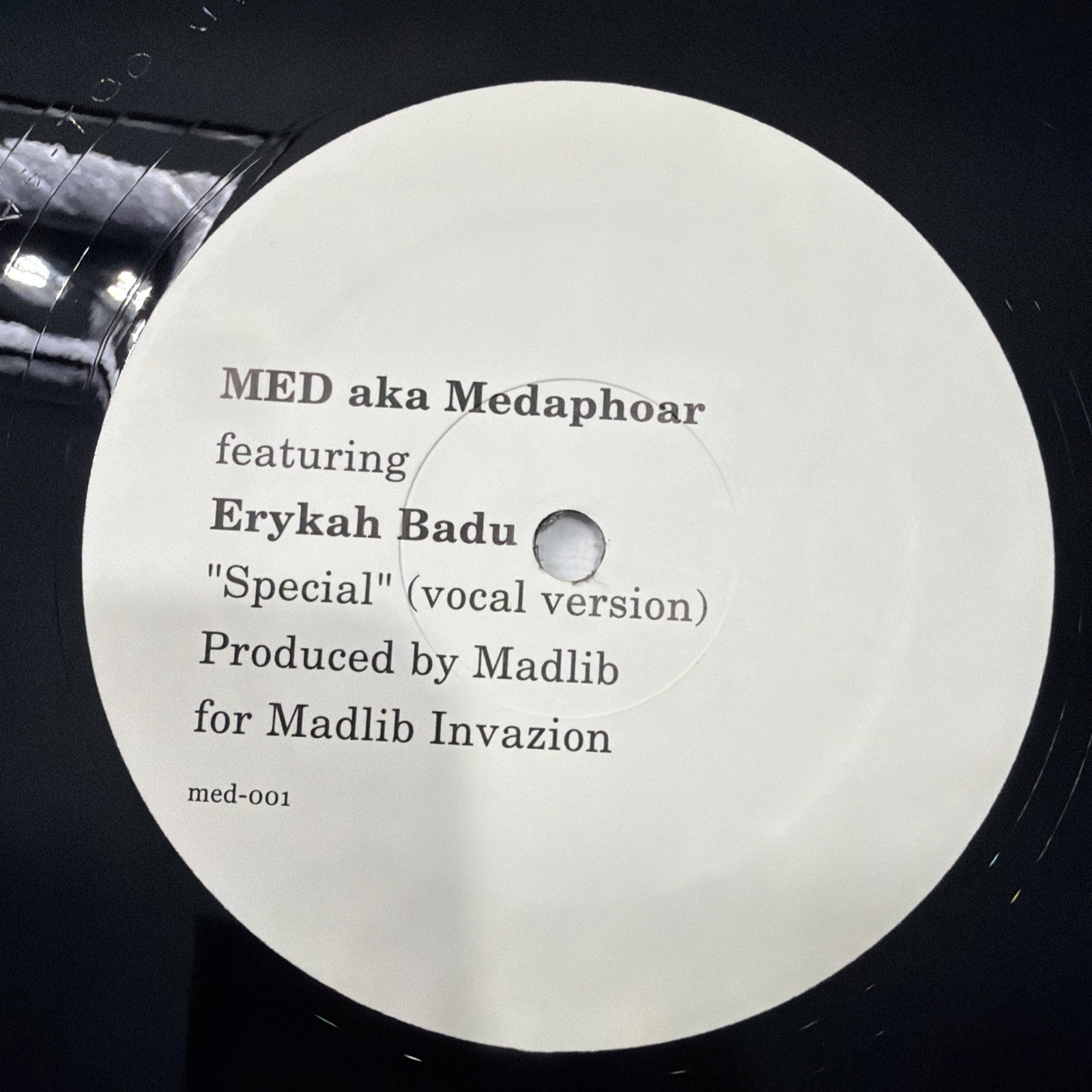 MED aka Medaphor Feat Erykah Badu - “Special” - 12” Single - EX -RARE PROMO 2004
