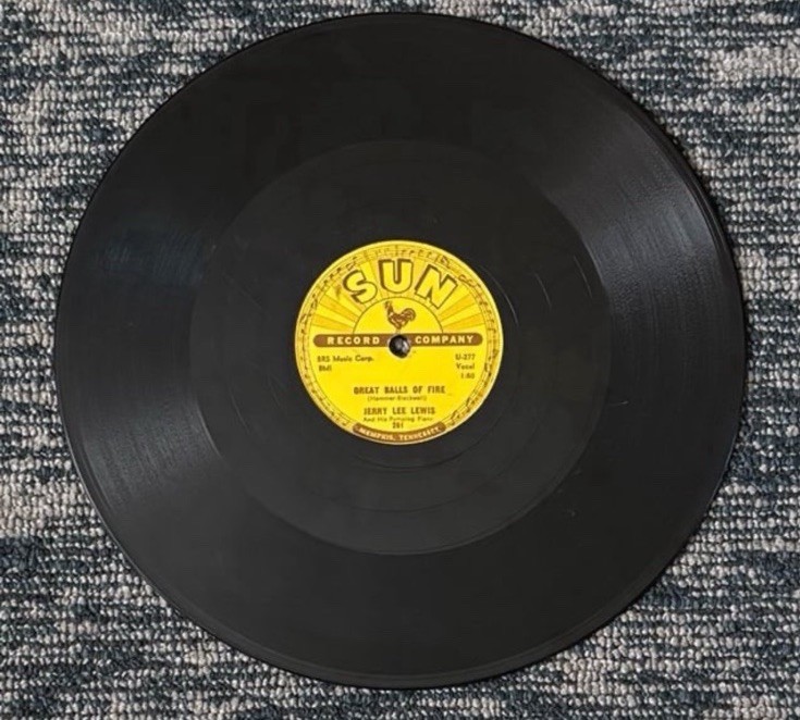 Jerry Lee Lewis Great Balls Of Fire / You Win Again 78 RPM Original 1957 Sun