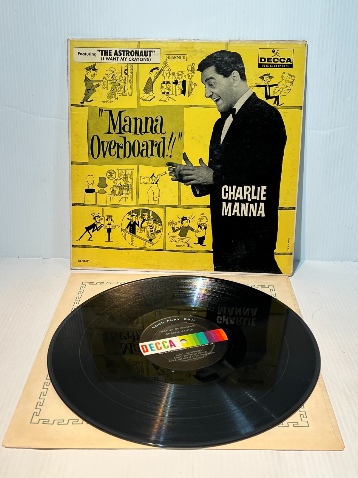 CHARLIE MANNA Manna Overboard Vinyl LP Decca DL 4159 - VG