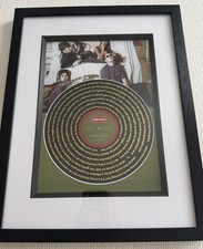 Framed Gold Foiled Print Record Lyrics Wall Art - Oasis Cigarettes & Alcohol  picture