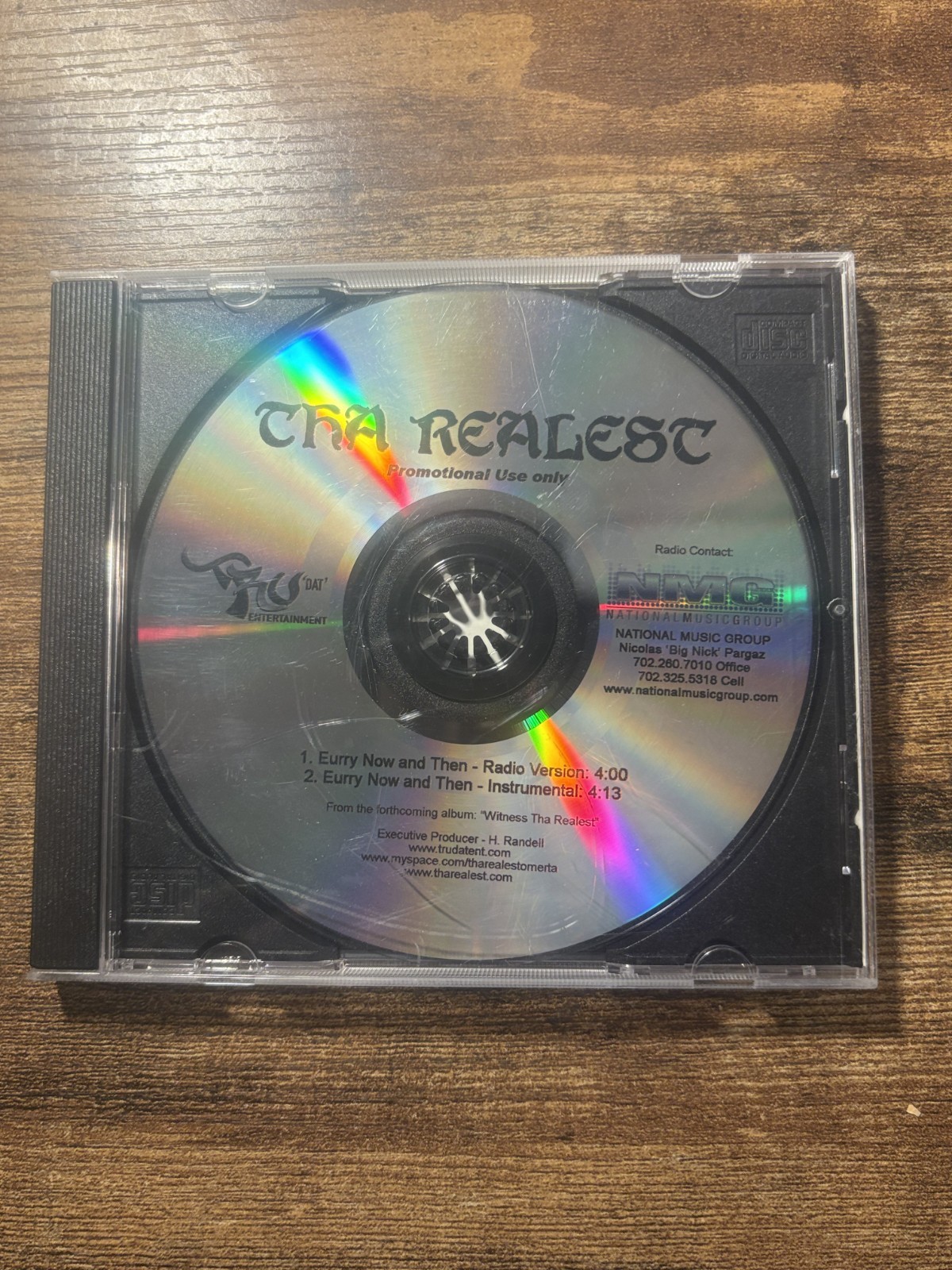 Tha Realest Eurry Now and Then PROMO Independent Gangsta Rap CD