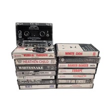 80s Hair Metal & Rock 15 Cassette Lot Ratt Scorpions Van Halen Aerosmith  picture