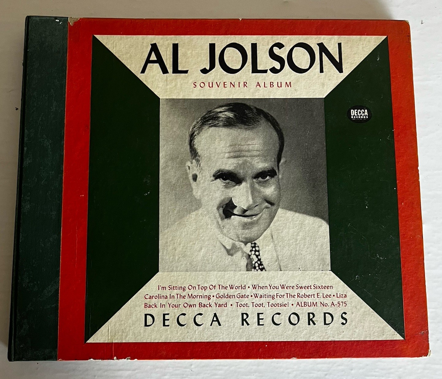 Al Jolson Souvenir Album Decca 575 Records 78 RPM Record Set Vintage Vinyl