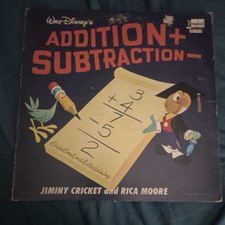 Disneyland Walt Disney's Addition + Subtraction LP Jiminy Cricket, Rica 33RPM picture