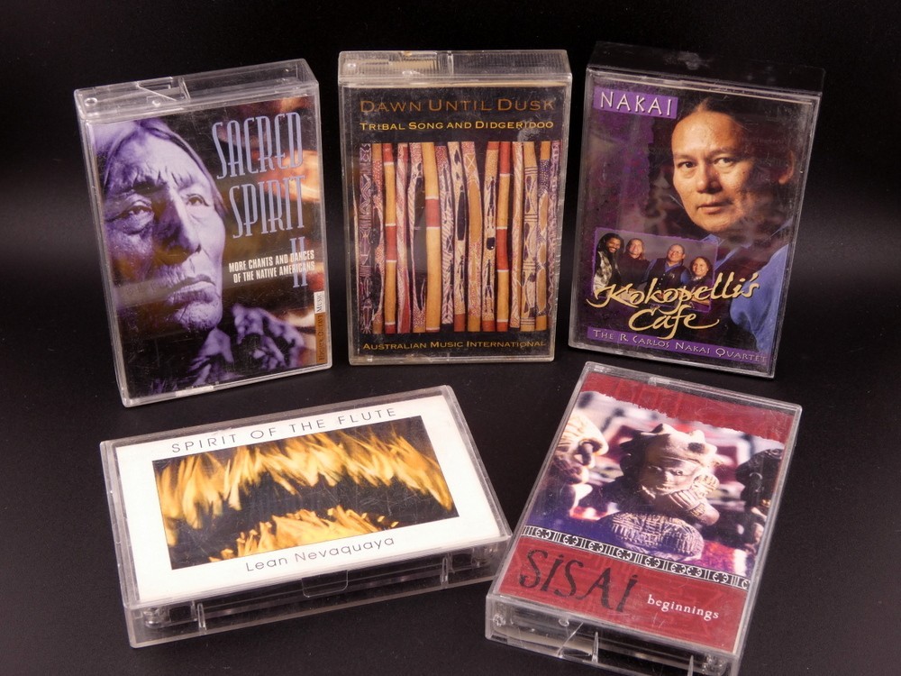 Vintage Native American Music Cassette Tape Lot
