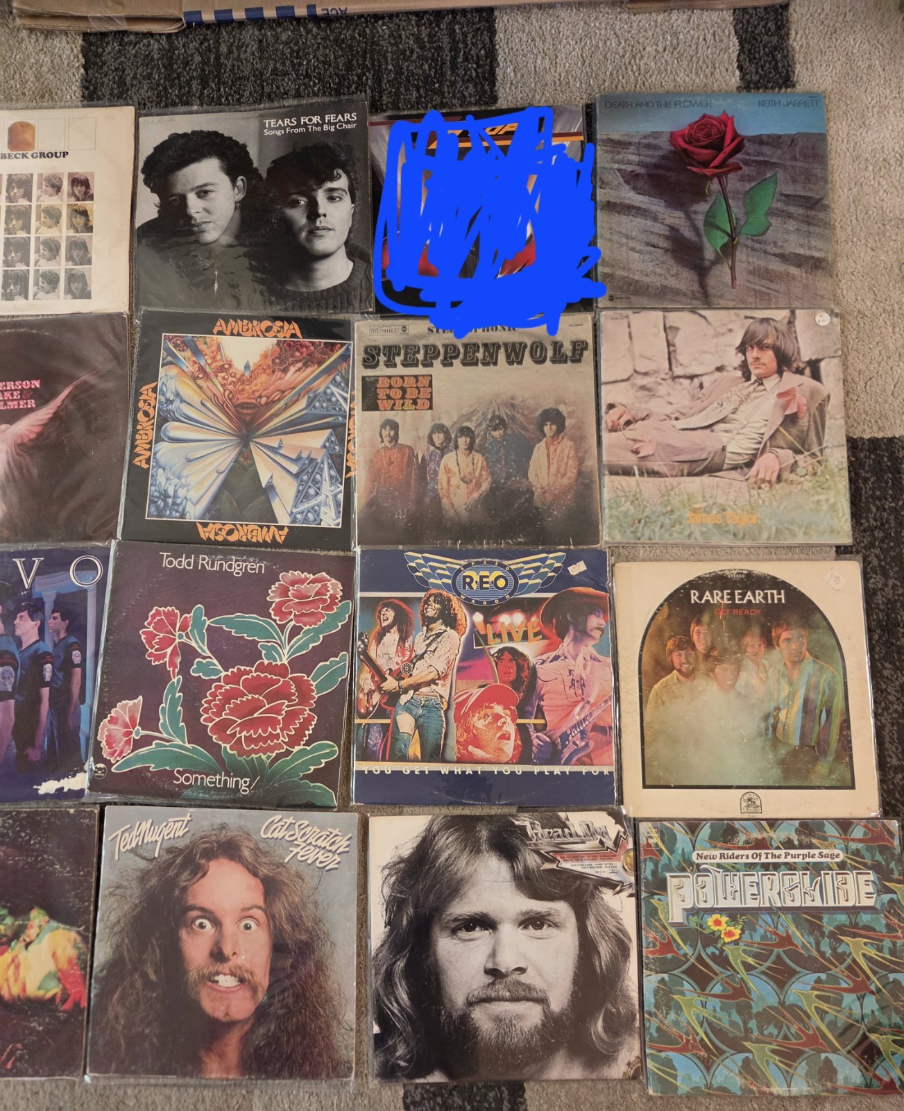 98 Classic Rock Vinyl LP Records Collection Album Lot Kiss Sabbath Quiet Riot