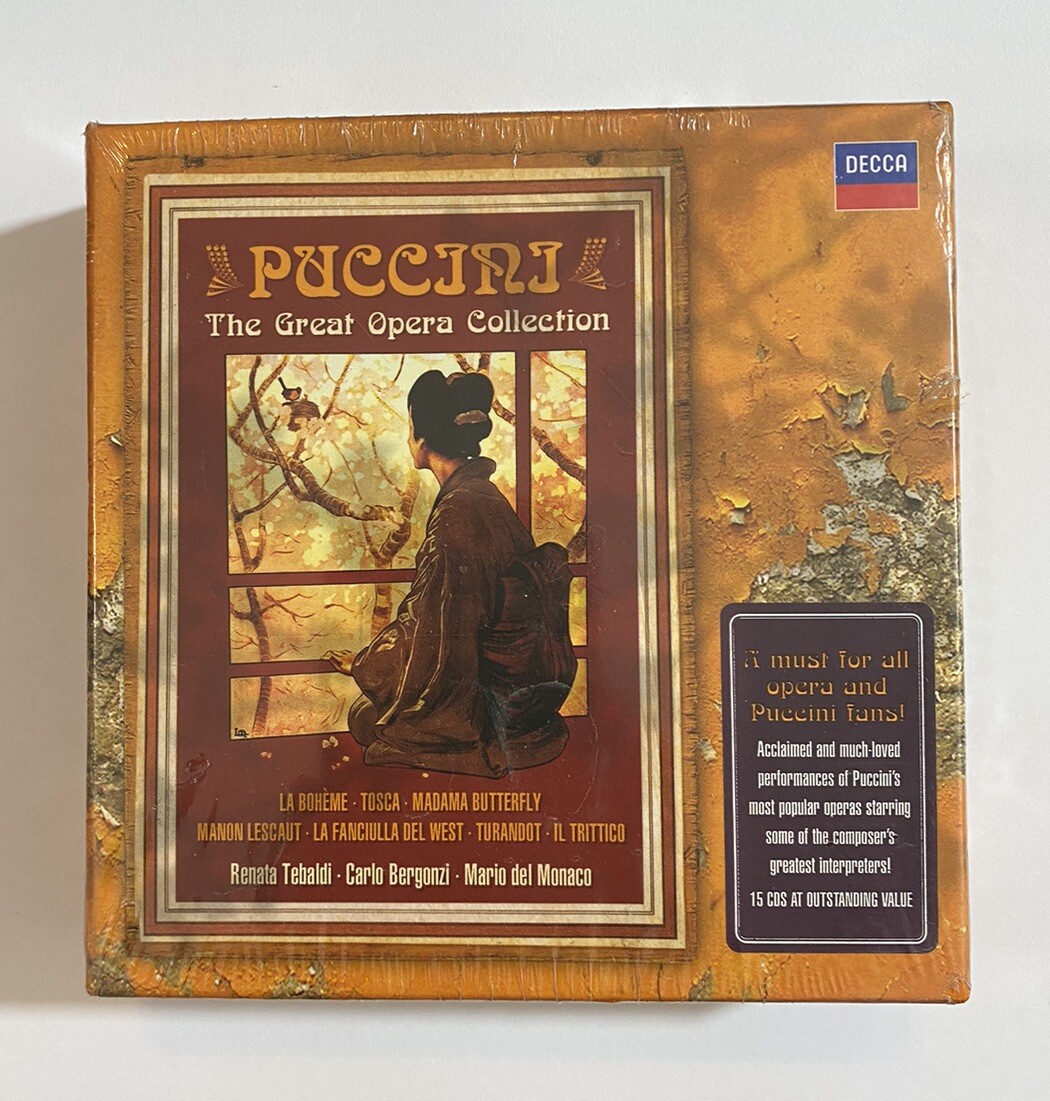 Giacomo Puccini The Great Opera Collection [Decca 15 Box Set w/ Booklet] New