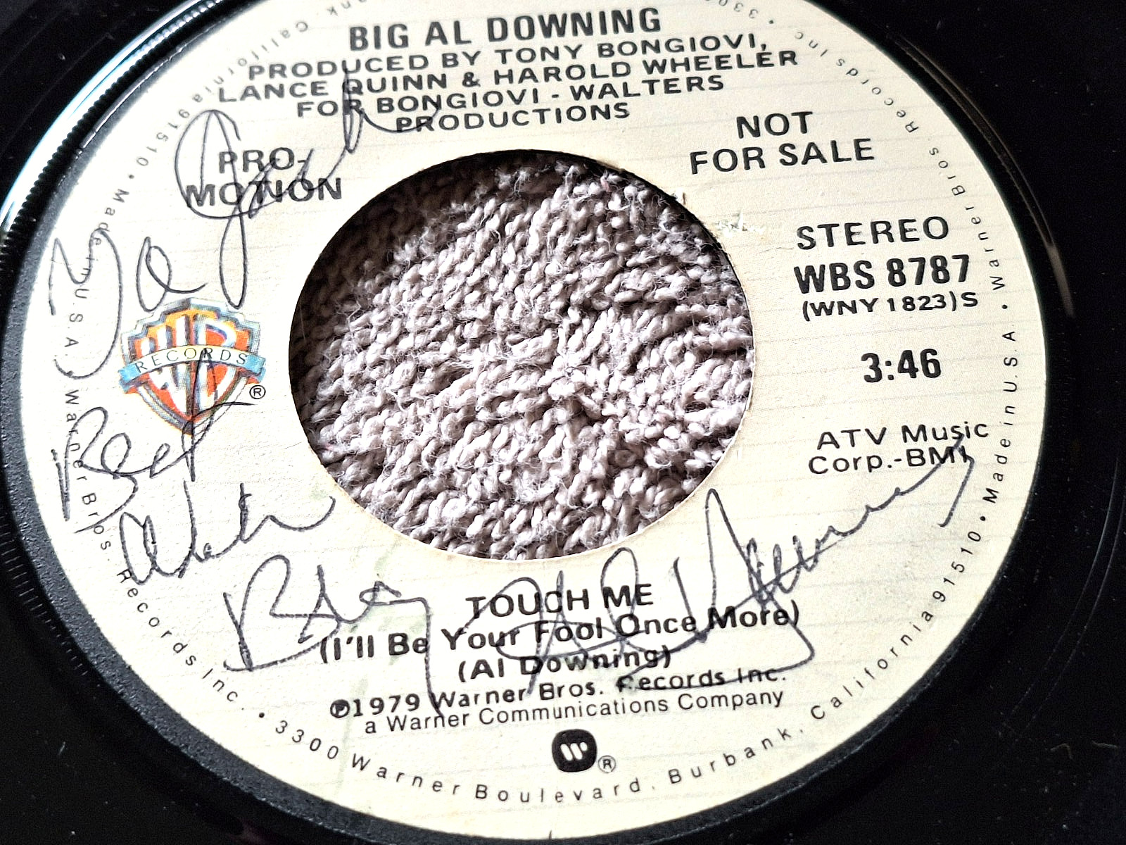 Rare, signed Big Al Downing 45 Promo