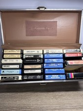 Vintage 8 Track Tapes Lot Of 22 Tapes Mixed Genre W/ Carry Case Rock Country picture