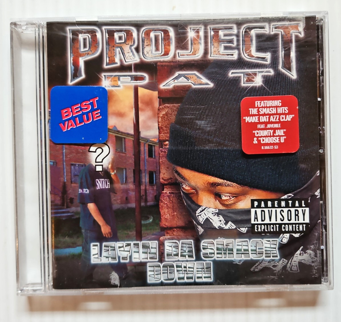 Project Pat Layin Da Smack Down CD Explicit 2002 Gangsta Rap Crunk Memphis