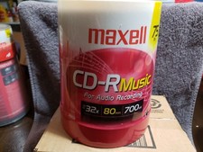 (1FREE) Maxell CD-R Blank Media 75 Pack Spindle Music 32x 80 Minute 700MB NEW picture
