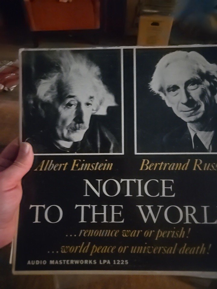 albert eintein bertrand russell notice to the world vinyl 1955 1st press